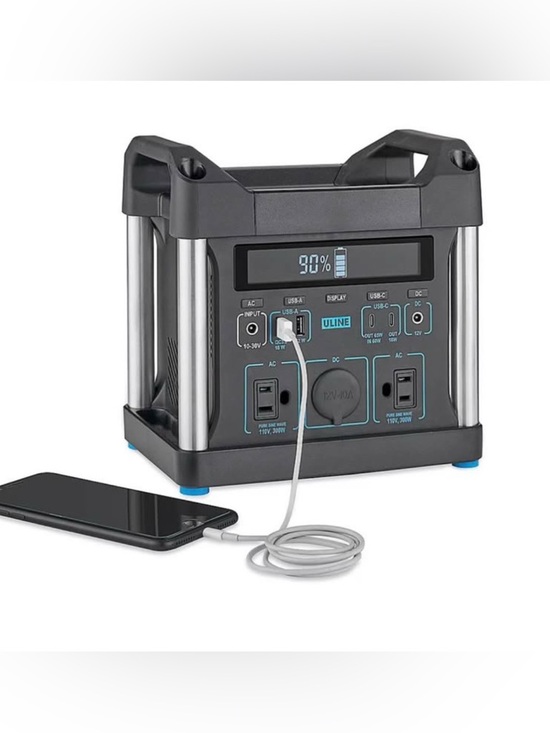 Uline Other - Uline Portable Power Station with 8 ports: 2 AC, 2 USB-A, 2 USB-C & 2 DC.